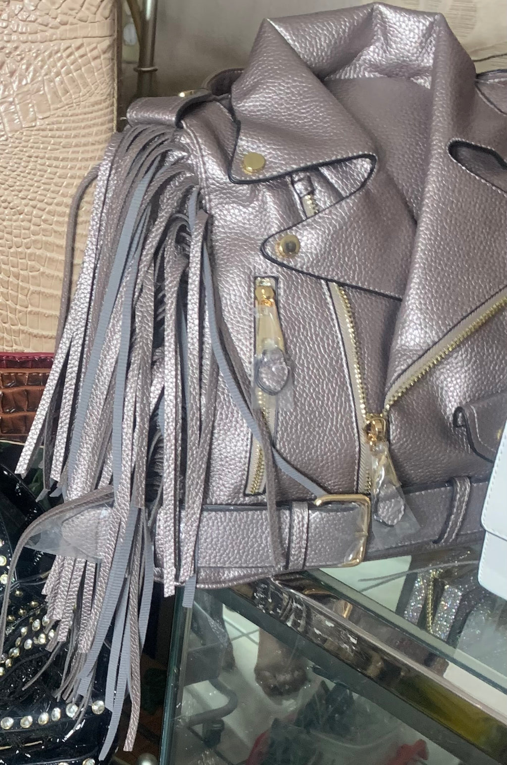 Beautiful Biker Jacket Purse/ back pack