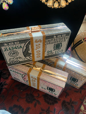 Beautiful Bling Money Clutch bags