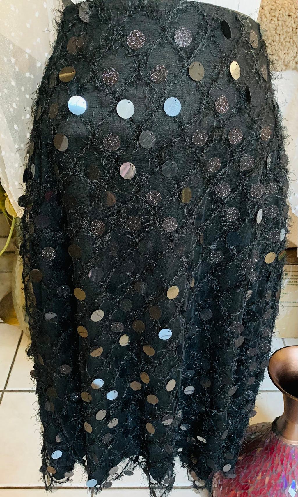 Beautiful Black Skirt with sequins