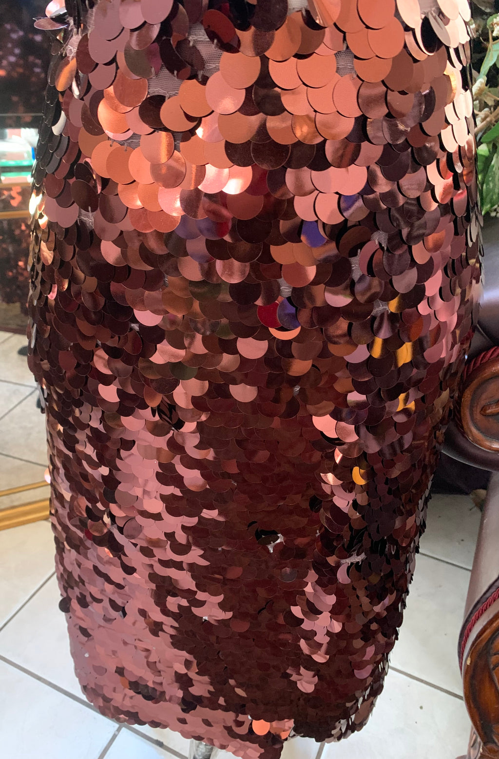 Beautiful Rust Sequins skirt