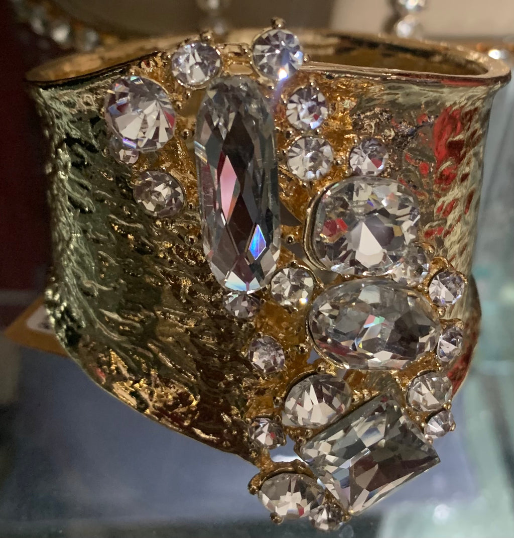 Beautiful Gold & Bling Statement piece Bracelet