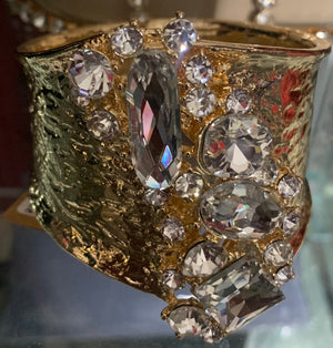 Beautiful Gold & Bling Statement piece Bracelet