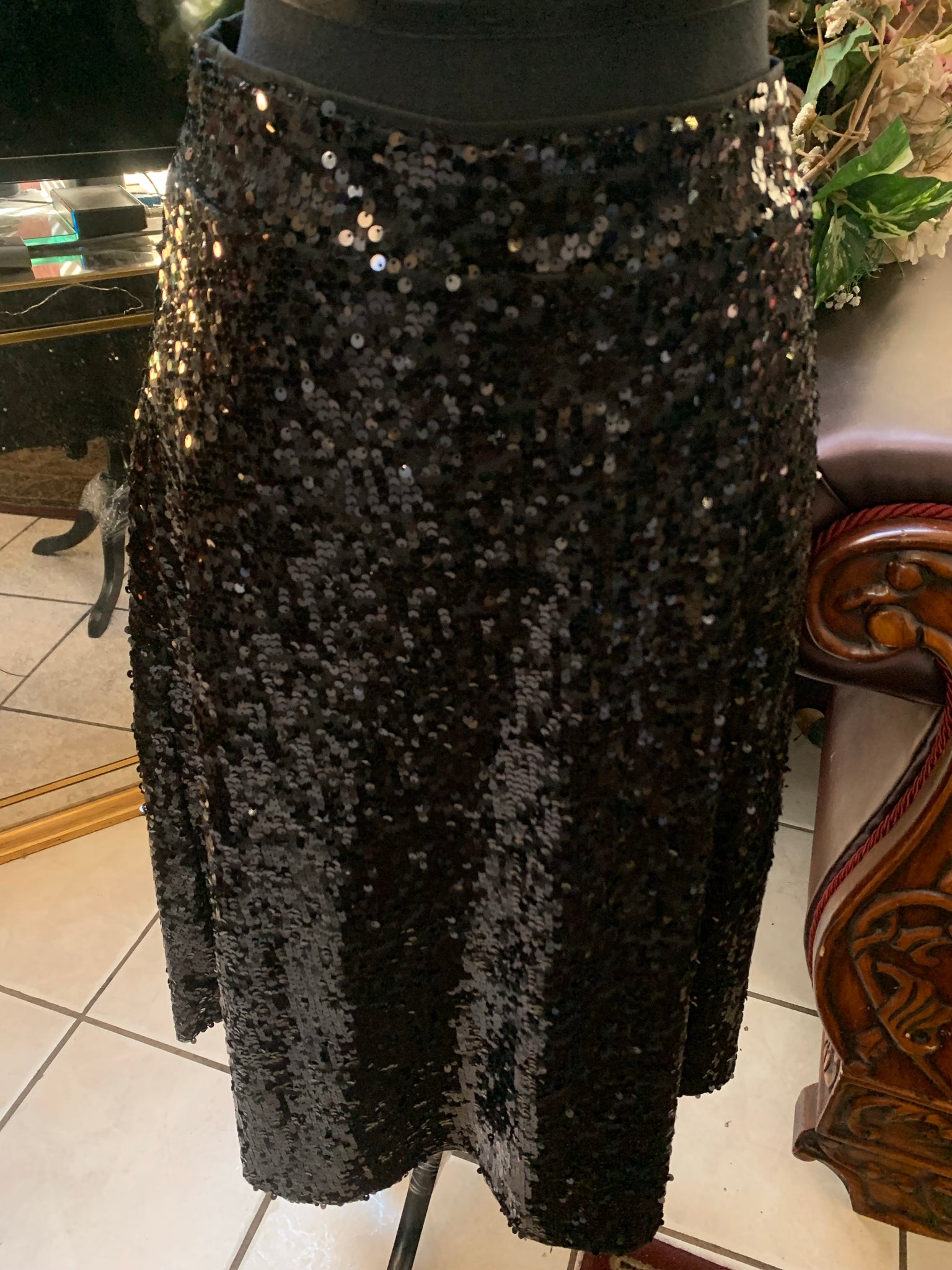 Beautiful Black Sequins Skirt