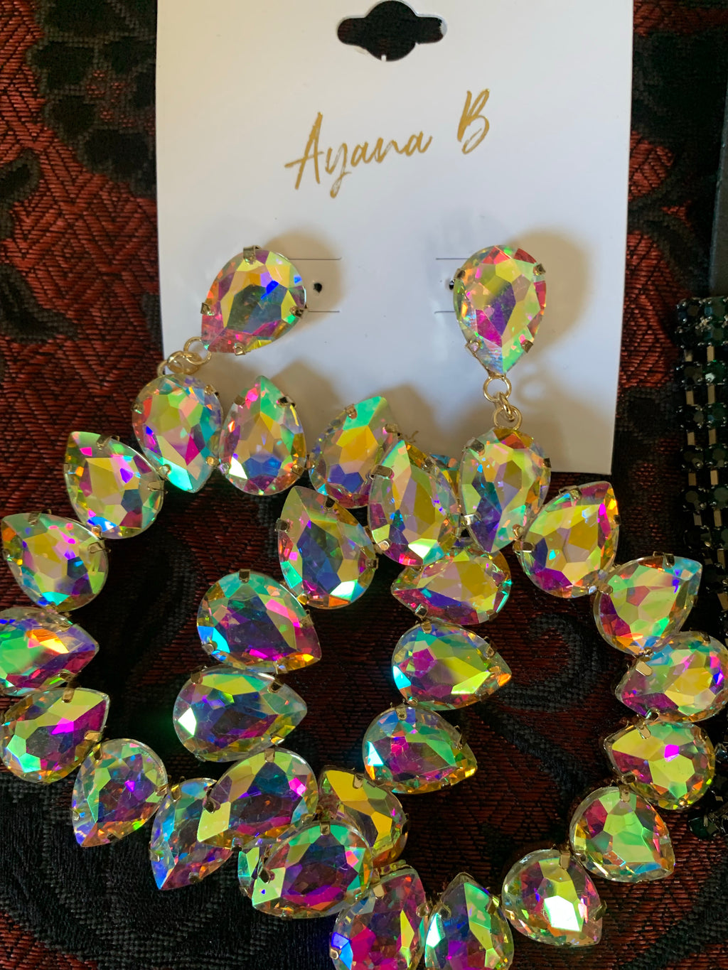 Beautiful Iridescent round Earrings